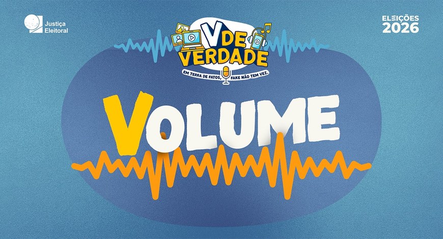 Identidade visual do 2º episódio da websérie do TSE “V de Verdade – Em terra de fatos, fake não ...