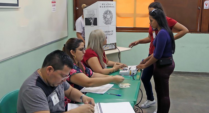Dia de votação em uma seção eleitoral. Foto: TRE-AP