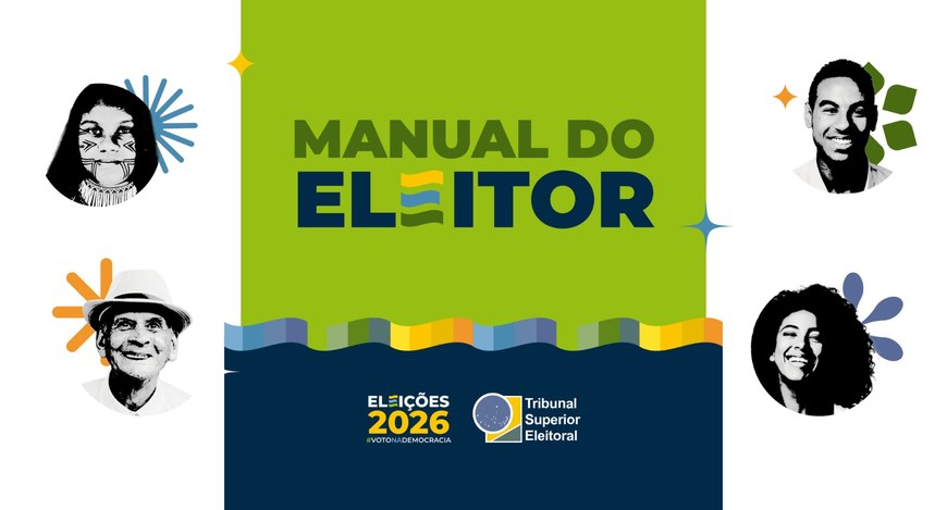 Logo do Manual do Eleitor. Arte: Secom/TSE