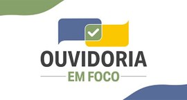 Identidade visual da série Ouvidoria em Foco. Arte: Secom/TSE
