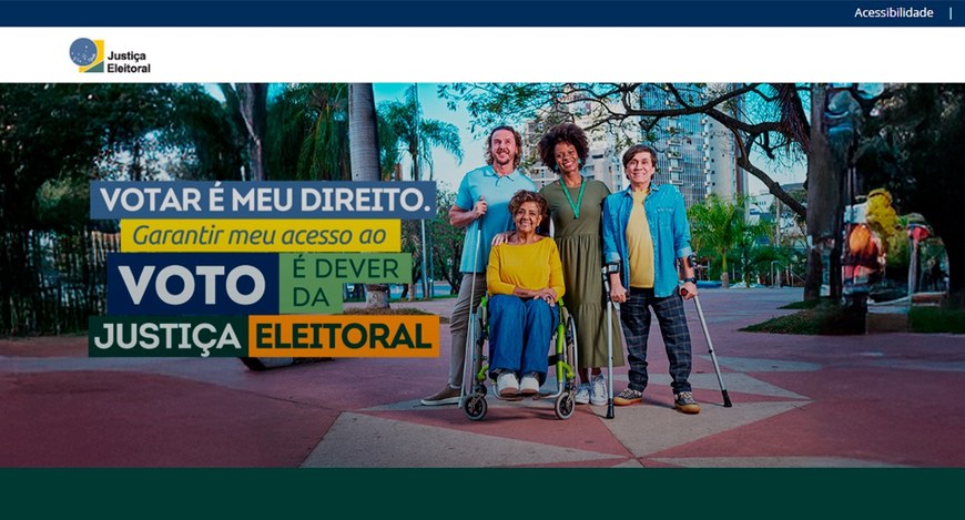 Print da Página da Acessibilidade, site lançado pelo TSE - 14.10.2024