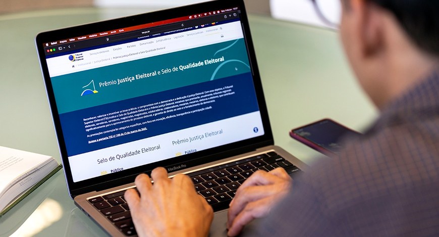 Página do Prêmio Justiça Eleitoral e do Selo de Qualidade Eleitoral