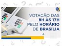 Votação será das 8h às 17h pelo horário de Brasília