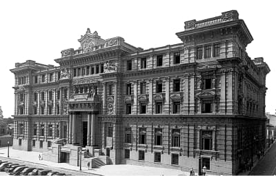 Imagem 4.6.2-editado.jpg com a legenda <em>Palácio da Justiça, sede do Tribunal Regional Eleitoral de São Paulo (TRE/SP), em 1932.</em> <br> <strong>TRE/SP</strong>