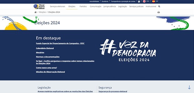 11.07.24 Conheça a página que reúne todas as informações essenciais sobre as Eleições 2024