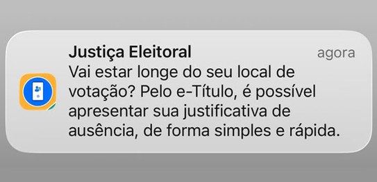 e-Título passa a enviar alertas com orientações para as Eleições 2026