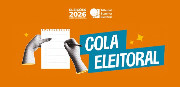 Imagem da colinha eleitoral disponibilizada pela Justiça Eleitoral para as Eleições 2026.