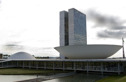 Fachada frontal do Congresso Nacional. Foto de Luiz Alves, da Câmara dos Deputados.