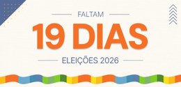 Identidade visual da contagem regressiva para as eleições 2026