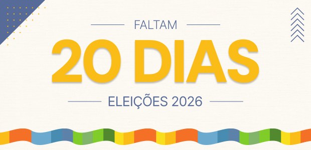 Identidade visual da contagem regressiva para as eleições 2026