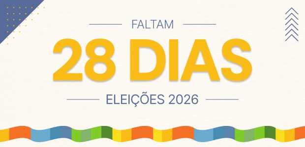 Identidade visual da contagem regressiva para as eleições 2026