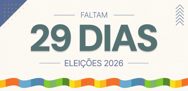 Identidade visual da contagem regressiva para as eleições 2026