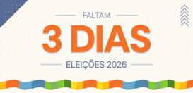 Identidade visual da contagem regressiva para as eleições 2026