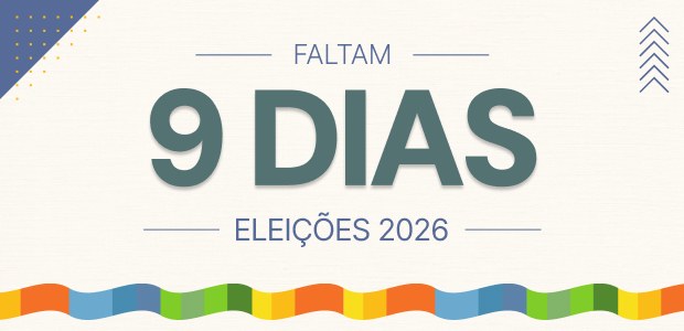 Identidade visual da contagem regressiva para as eleições 2026
