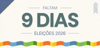 Identidade visual da contagem regressiva para as eleições 2026