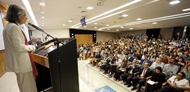 Foto: Alejandro Zambrana/Secom/TSE - Aula magna da Ministra Cármen Lúcia no evento “Violência Po...