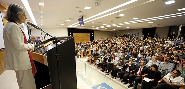 Foto: Alejandro Zambrana/Secom/TSE - Aula magna da Ministra Cármen Lúcia no evento “Violência Po...