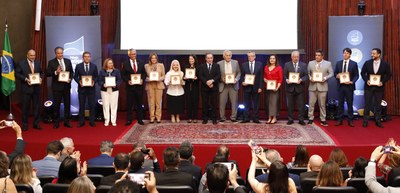 Foto: Alejandro Zambrana/Secom/TSE - Cerimônia de entrega do Prêmio Justiça Eleitoral e Selo de ...