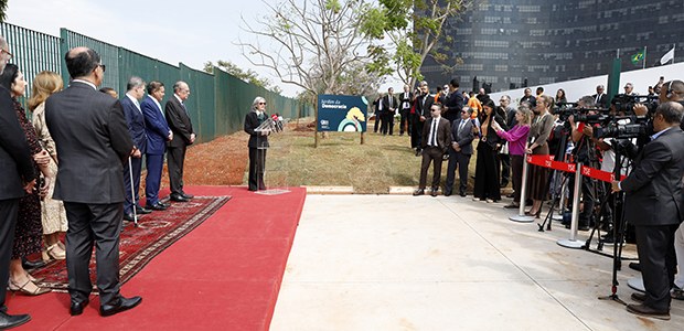 Foto: Alejandro Zambrana/Secom/TSE - Inauguração do Jardim da Democracia - 18.09.2025