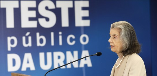 Foto: Alejandro Zambrana/Secom/TSE - Ministra Cármen Lúcia faz abertura da 8ª edição do Teste Pú...