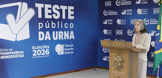 Foto: Alejandro Zambrana/Secom/TSE - Ministra Cármen Lúcia faz abertura da 8ª edição do Teste Pú...