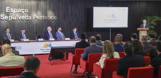 Foto: Antonio Augusto/TSE - TSE celebra Pacto Nacional pela Paz e Tolerância nas Eleições 2026 -...