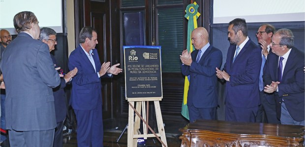 Foto: Luiz Roberto/Secom/TSE Lançamento da pedra fundamental do Museu da Democracia da Justiça E...