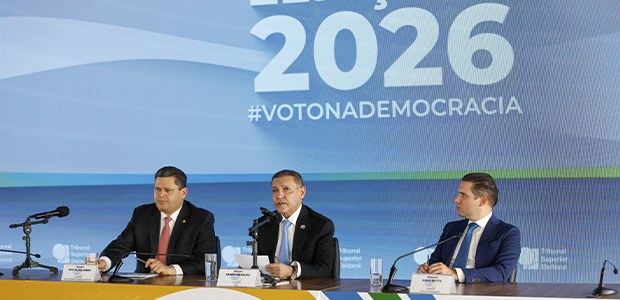 Foto: Luiz Roberto/TSE - 1ª coletiva no TSE do Ministro Nunes Marques no segundo turno - 25.10.2026