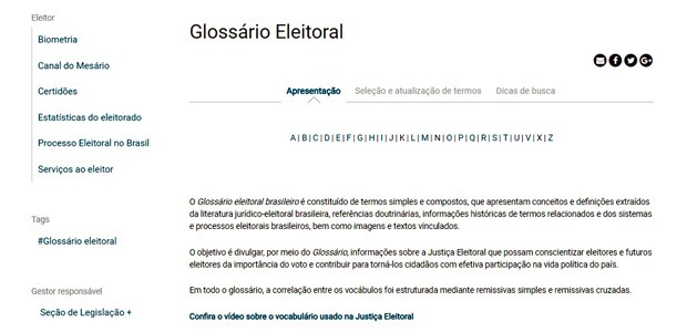 Glossário Eleitoral 