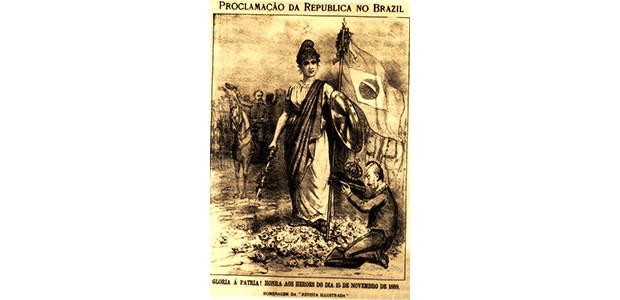 Homenagem da Revista Ilustrada à proclamação da República Brasileira | Wikimedia Commons/ Domíni...