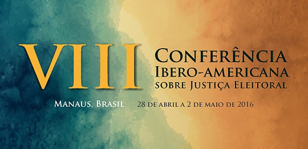 Logo da VIII Conferência Ibero-Americana sobre Justiça Eleitoral