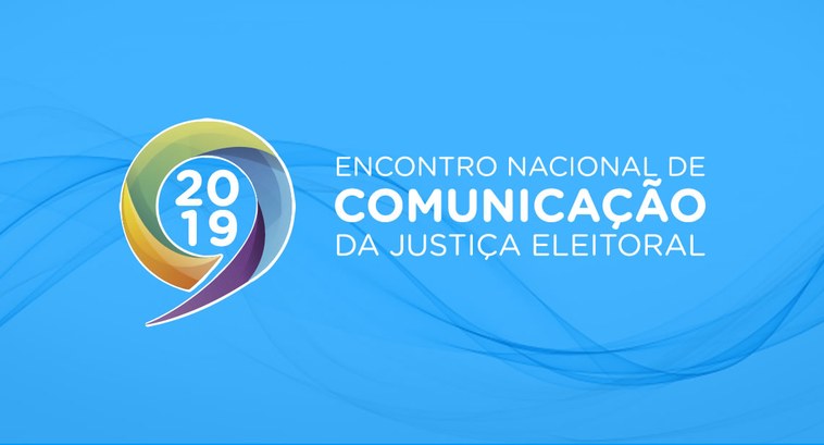 Logomarca do Encontro Nacional de Comunicação da Justiça Eleitoral 2019