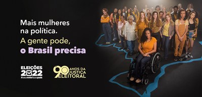 Mais mulheres na política.