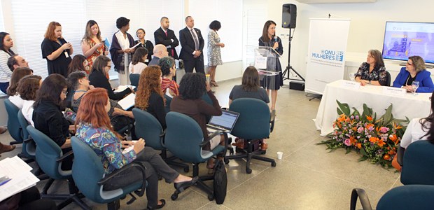 Ministra Luciana Lóssio durante lançamento de plataforma ONU Mulheres e TSE 