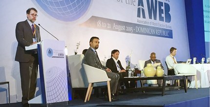 Ministro Dias Toffoli durante a 2ª Assembleia-Geral da A-WEB na República Dominicana em 21.08.2015 Ministro Dias Toffoli durante a 2ª Assembleia-Geral da A-WEB na República Dominicana