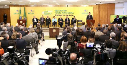 Ministro Dias Toffoli durante cerimônia de encaminhamento de projeto de lei do RCN