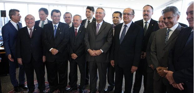 Ministro Gilmar Mendes durante café da manhã com parlamentares