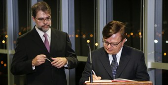 Ministro Herman Benjamin do Superior Tribunal de Justica STJ toma posse no cargo de membro subst...