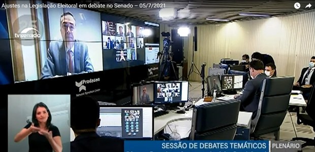 Ministro Luís Roberto Barroso no senado, em 05.07.2021 Ministro Luís Roberto Barroso no senado,