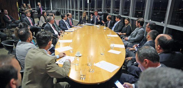 Ministro Luiz Fux, durante reunião com os presidentes dos partidos políticos para tratar de fake...