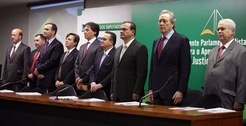 Presidente do TSE, ministro Ricardo Lewandowski, participa do lançamento da Frente Parlamentar p...