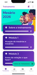 Tela de apresentação do aplicativo Mesário 2026