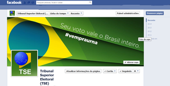 Página oficial do TSE no Facebook em 28/02/2014