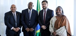 Presidente da Assembleia Nacional Popular da Guiné-Bissau Cipriano Cassamá visita o TSE 