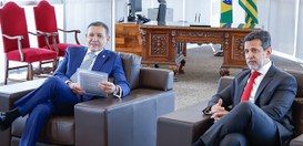 Presidente do TSE em audiência com ministro da educação, Leonardo Barchini - 08.10.2026