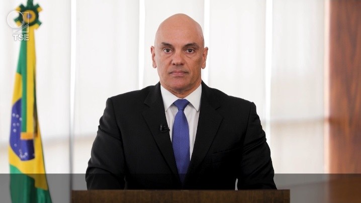 Presidente do TSE, ministro Alexandre de Moraes, em pronunciamento 01.10.2022