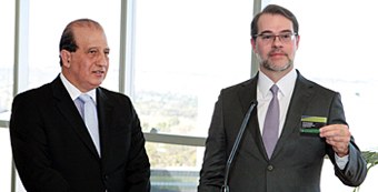 Presidente do TSE ministro Dias Toffoli e presidente do TCU Augustos Nardes