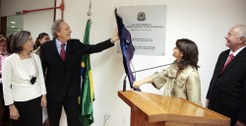 Presidente do TSE Ricardo Lewandowski  inaugura a sala do cometê de imprensa. Brasilia-DF 27/03/...