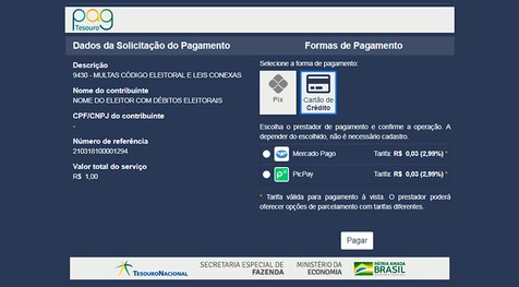 Caso sejam identificados débitos, eleitor poderá consultar valores e formas de pagamento