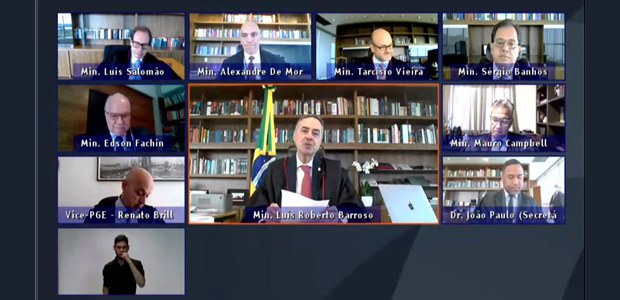 Sessão administrativa do TSE por videoconferência, em 04.03.2021 Sessão administrativa do TSE por videoconferência